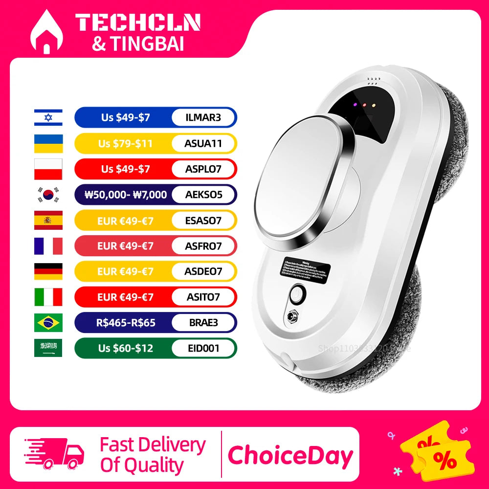 Intelligent Window Cleaning Robot Vacuum Cleaner Robot Window Cleaner Electric Glass Limpiacristales Remote Control for Home